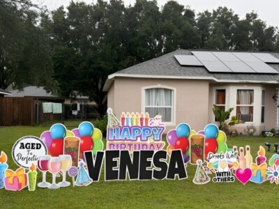 Outdoor Birthday Yard Cards in Palm Coast Florida